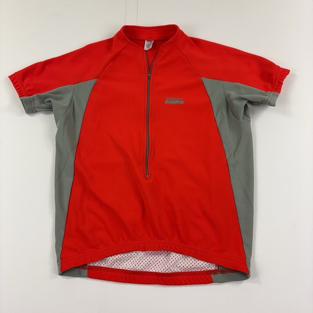 Vintage Patagonia Cycling Jersey Mens Small Red 25247 SP01 Y2K Bike Made in USA